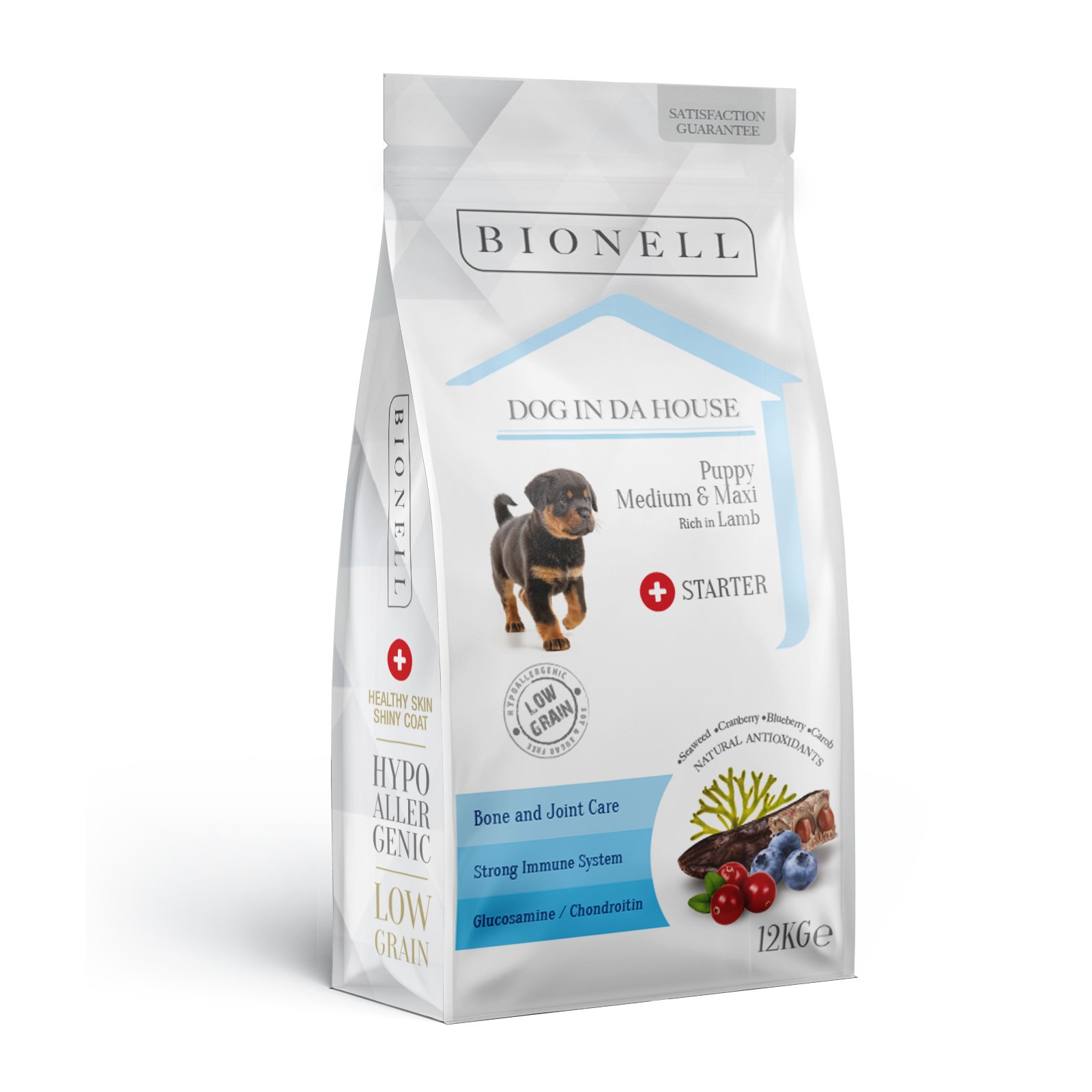 Bionell Orta ve Büyük Irk Yavru Köpek Maması Kuzu Etli 12 kg